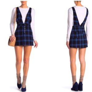 Wild Honey Plaid Overall Dress